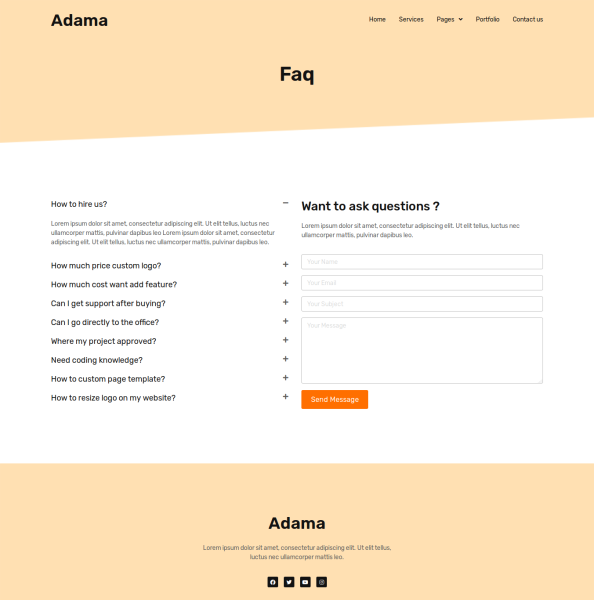 Adama - Personal Portfolio & Resume - WordPress Templates - Image 9